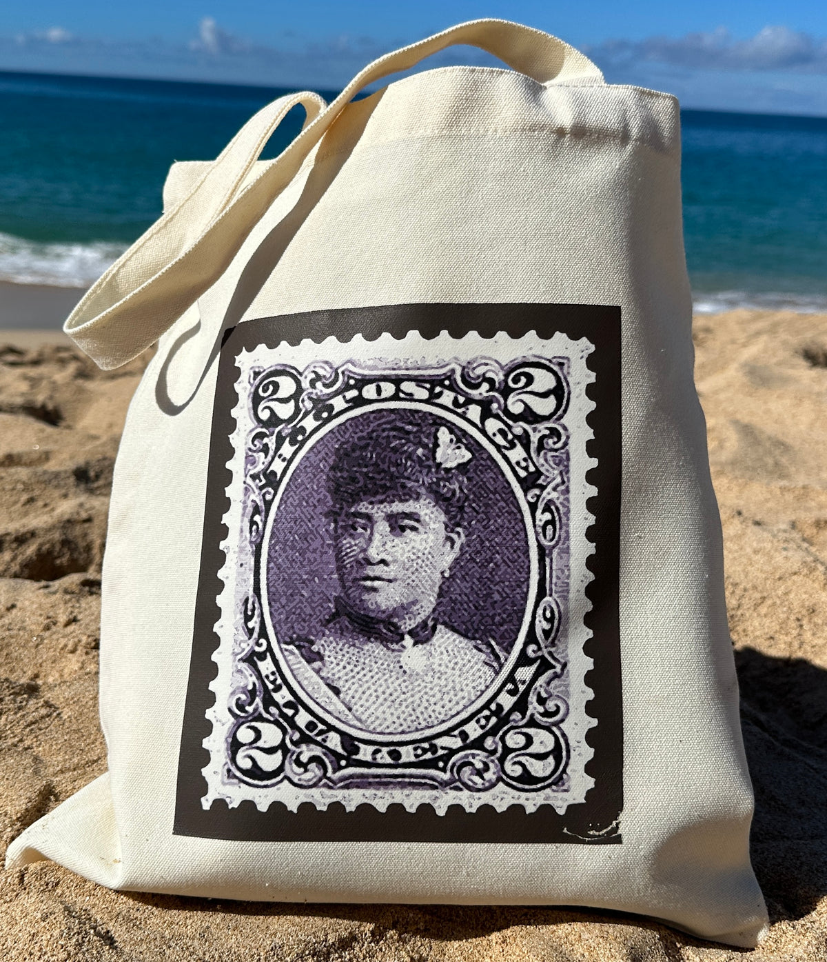 Queen Liliʻuokalani Stamp Canvas Tote Bag